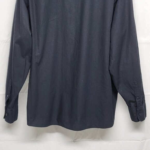 Claiborne Mens Shirt Button Up XXL Long Sleeve Black Cotton - Picture 10 of 14